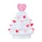 Miss Valentine 4.5" Ceramic Miniature Trees Set, 3ct.